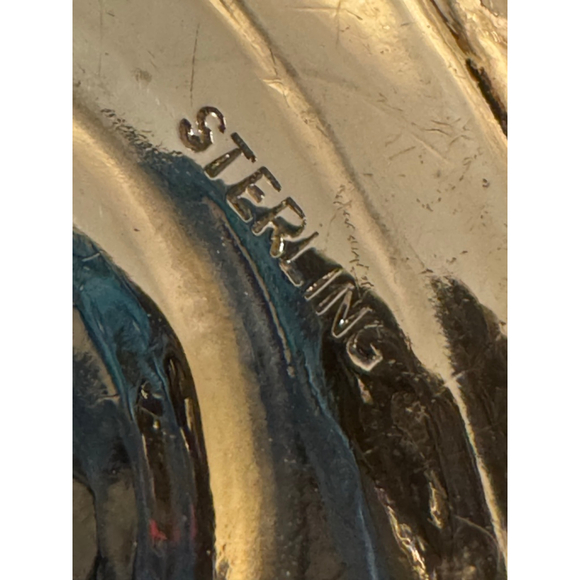 Art Nouveau Sterling Silver dish with fairy and flowers - Picture 8 of 12